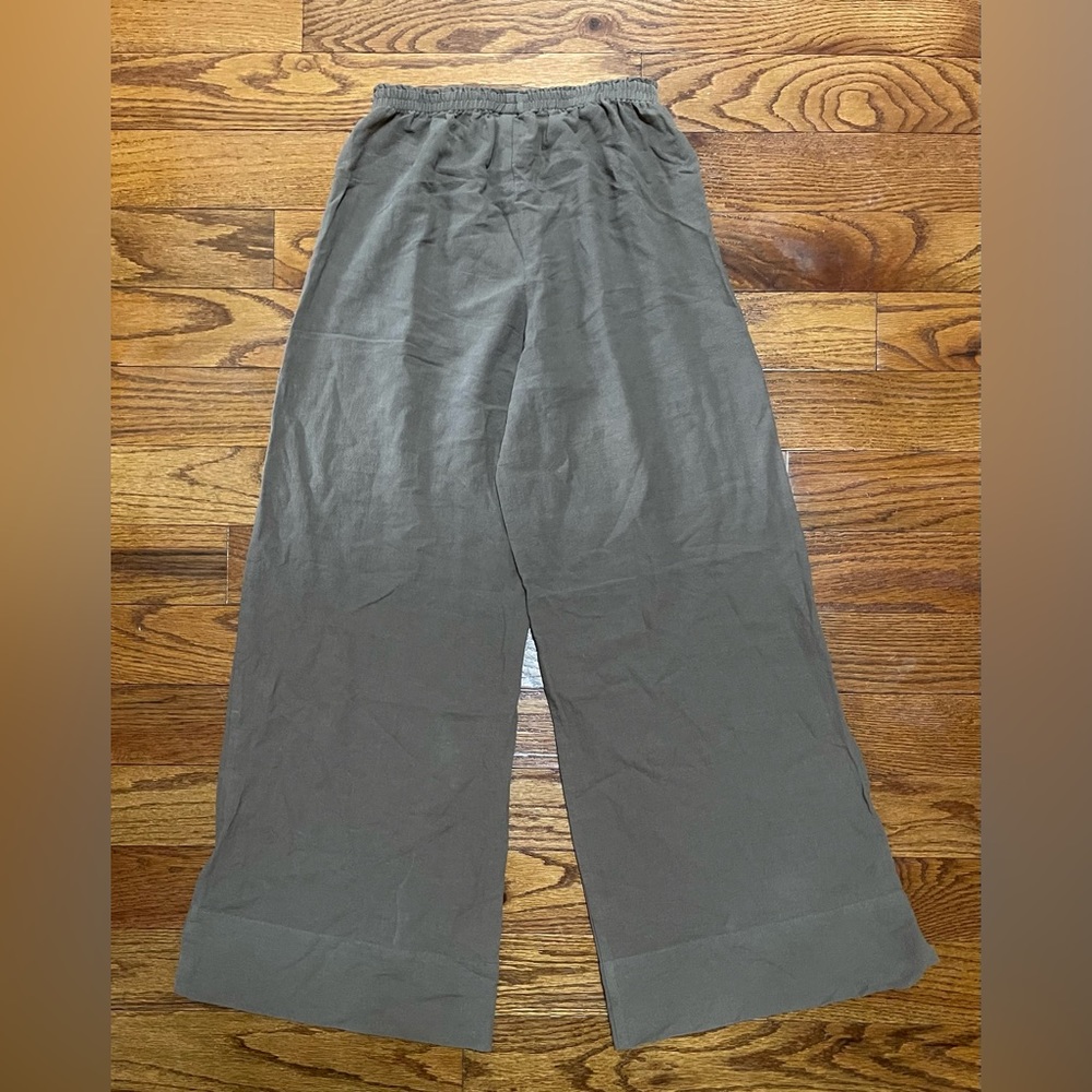 Soft Surroundings Womens XS Beach Gauzy Wide Leg Lightweight Pants Brown